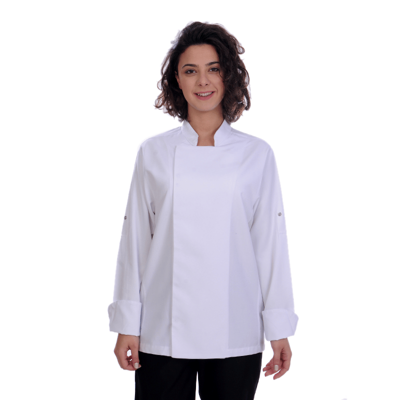 Formteks Unisex Aşçı Ceket Koltuk Altı Fileli Beyaz