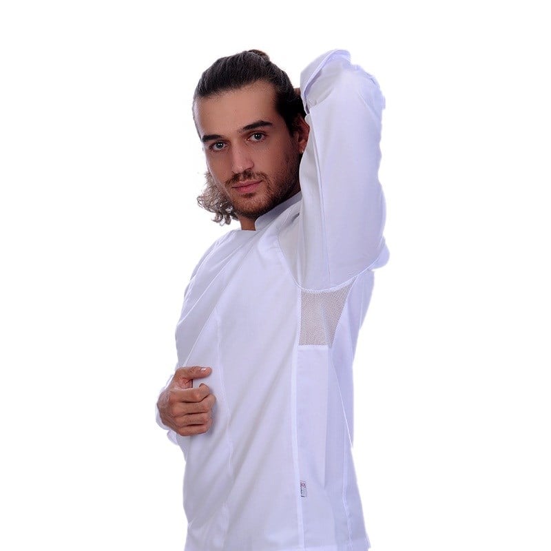 Formteks Unisex Aşçı Ceket Koltuk Altı Fileli Beyaz