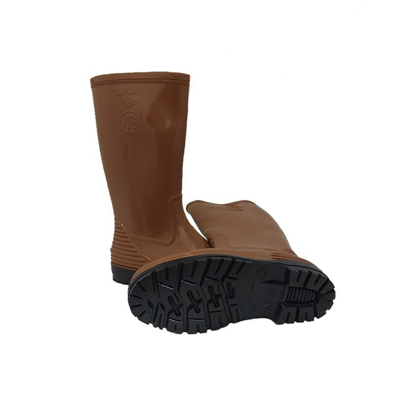 Palalı Uzun Pvc Çizme Kahverengi