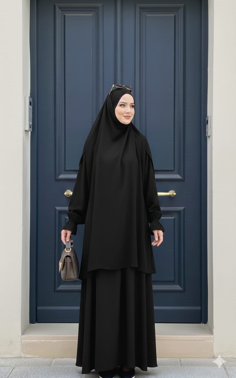 Elbiseli Model Çarşaf