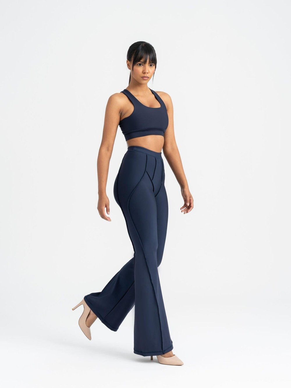 Flare Fit İspanyol Tayt Lacivert Renk 1267