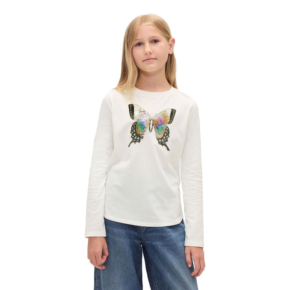 Gap Kız Çocuk Flippy-Sequin Grafik T-Shirt - 822044