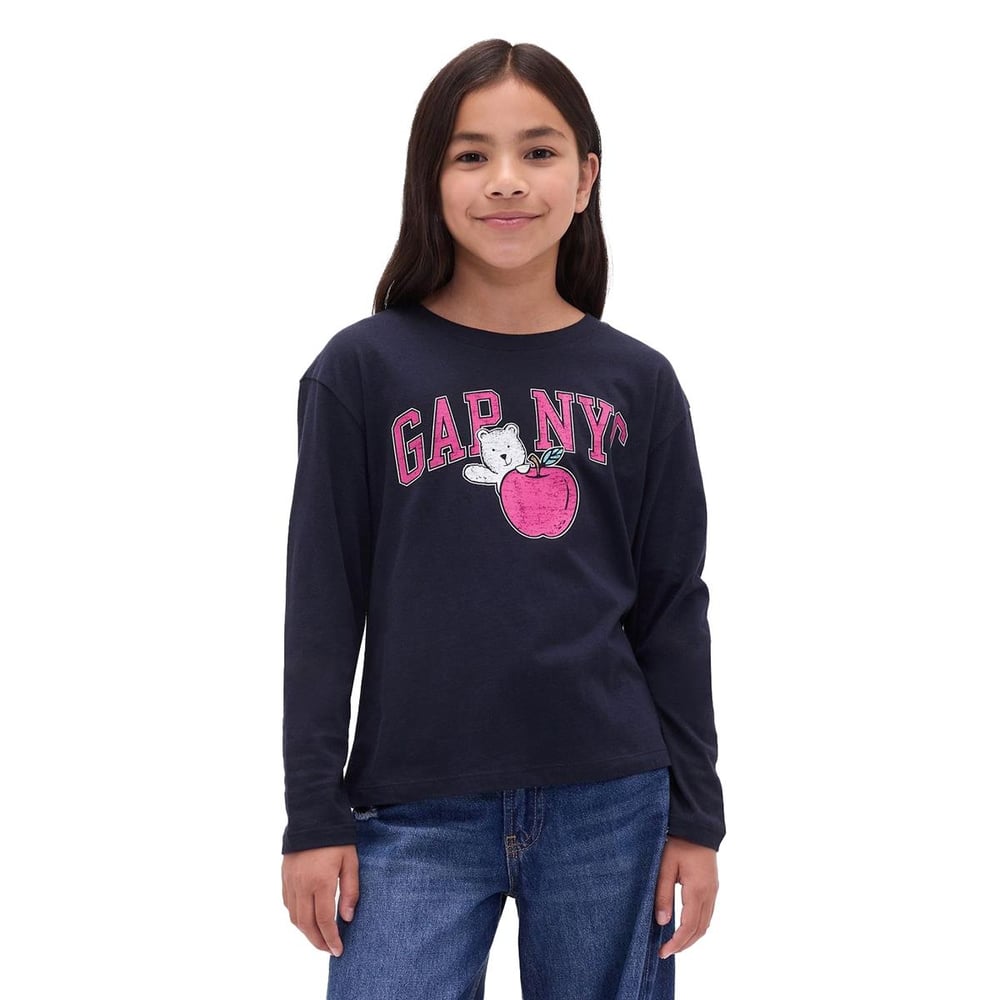 Gap Kız Çocuk Relaxed Grafik Logo T-Shirt -817650