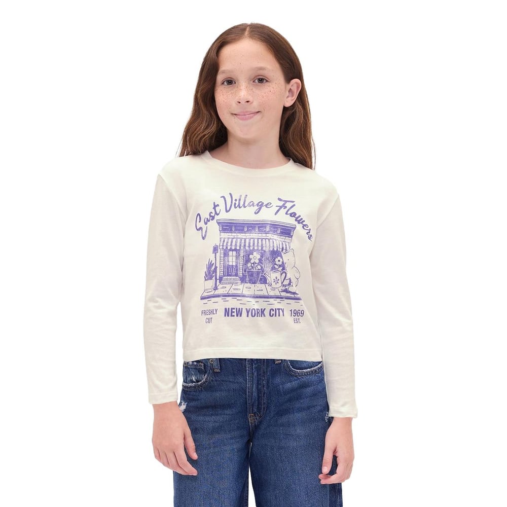 Gap Kız Çocuk Relaxed Grafik Logo T-Shirt -817650