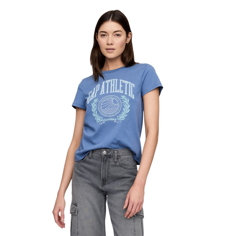Gap Logo Bisiklet Yaka Grafik T-Shirt - 723653