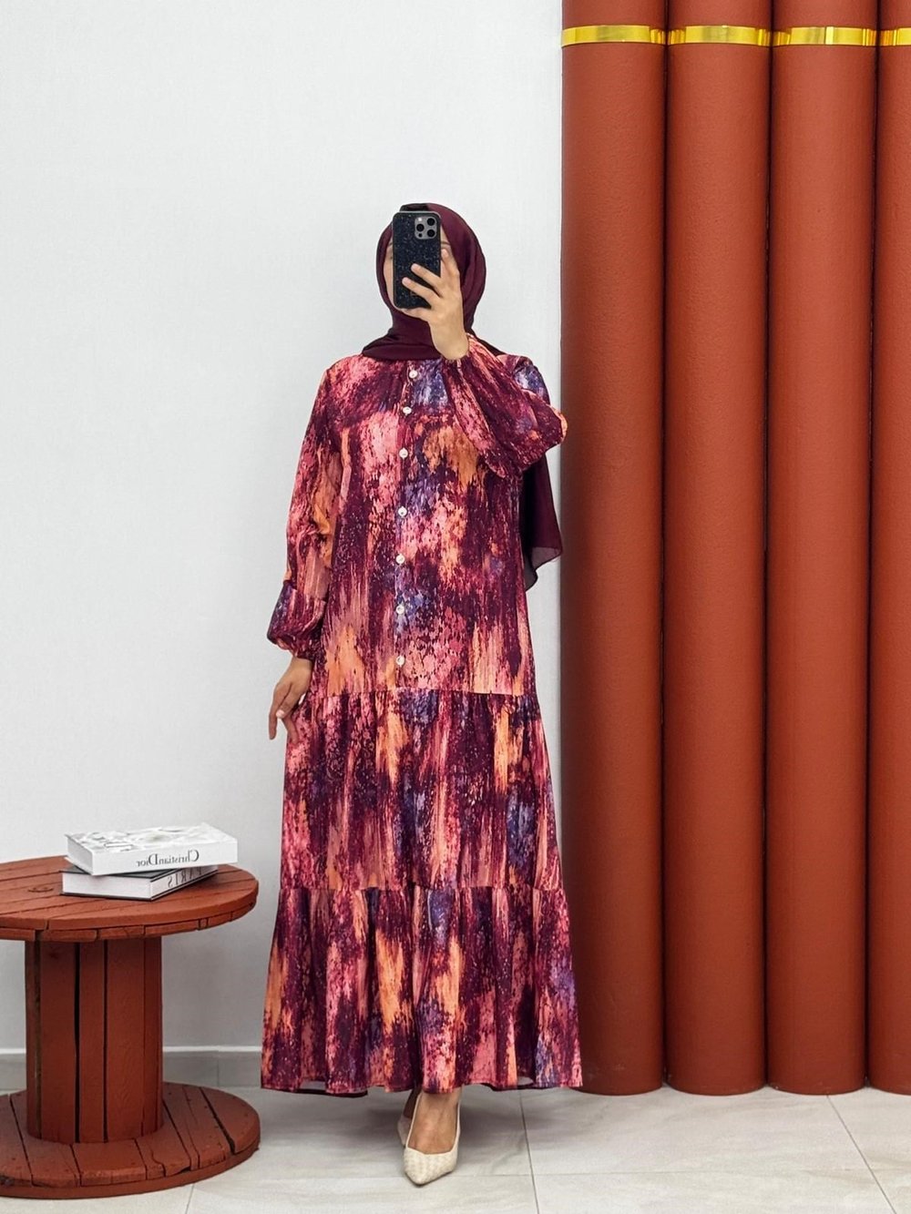 9186 Alaçatı JESSİCA kumaş bordo