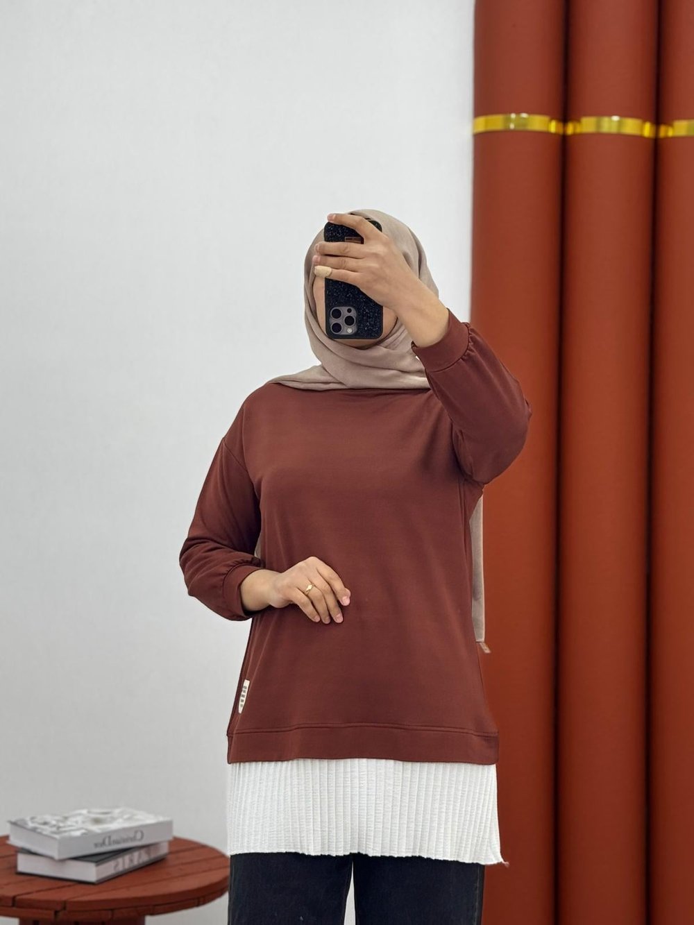 8888 altı pileli tunik kiremit