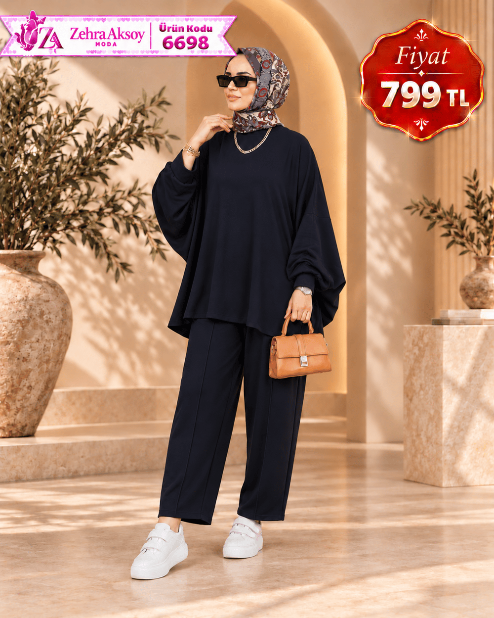 6698 oysho ikili takım siyah