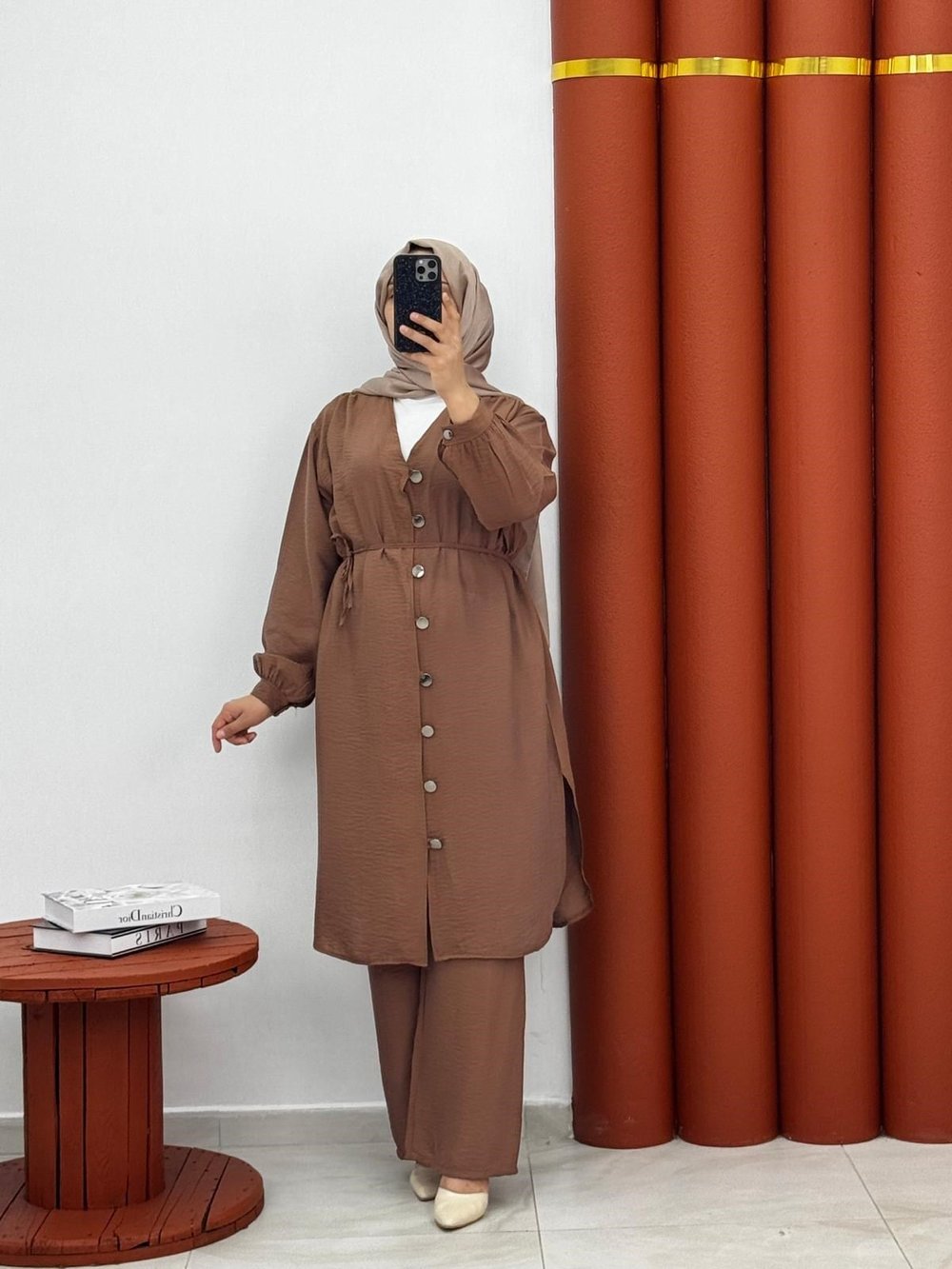 3321 Airobin ikili takım kahverengi