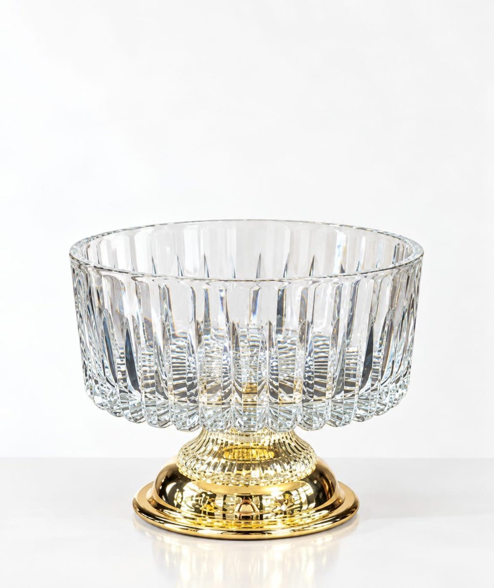 Ayaklı Salata Kasesi 19 cm Gold