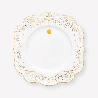 Beyaz Porselen Pasta Tabağı 17 Cm