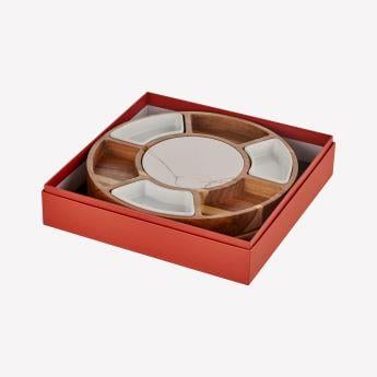 Kahverengi Ahşap Peynir Sunum Tabağı Acacia Elegance 