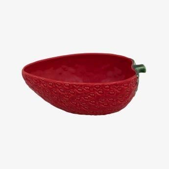 Kırmızı Seramik Servis Kasesi 24 Cm Strawberries 