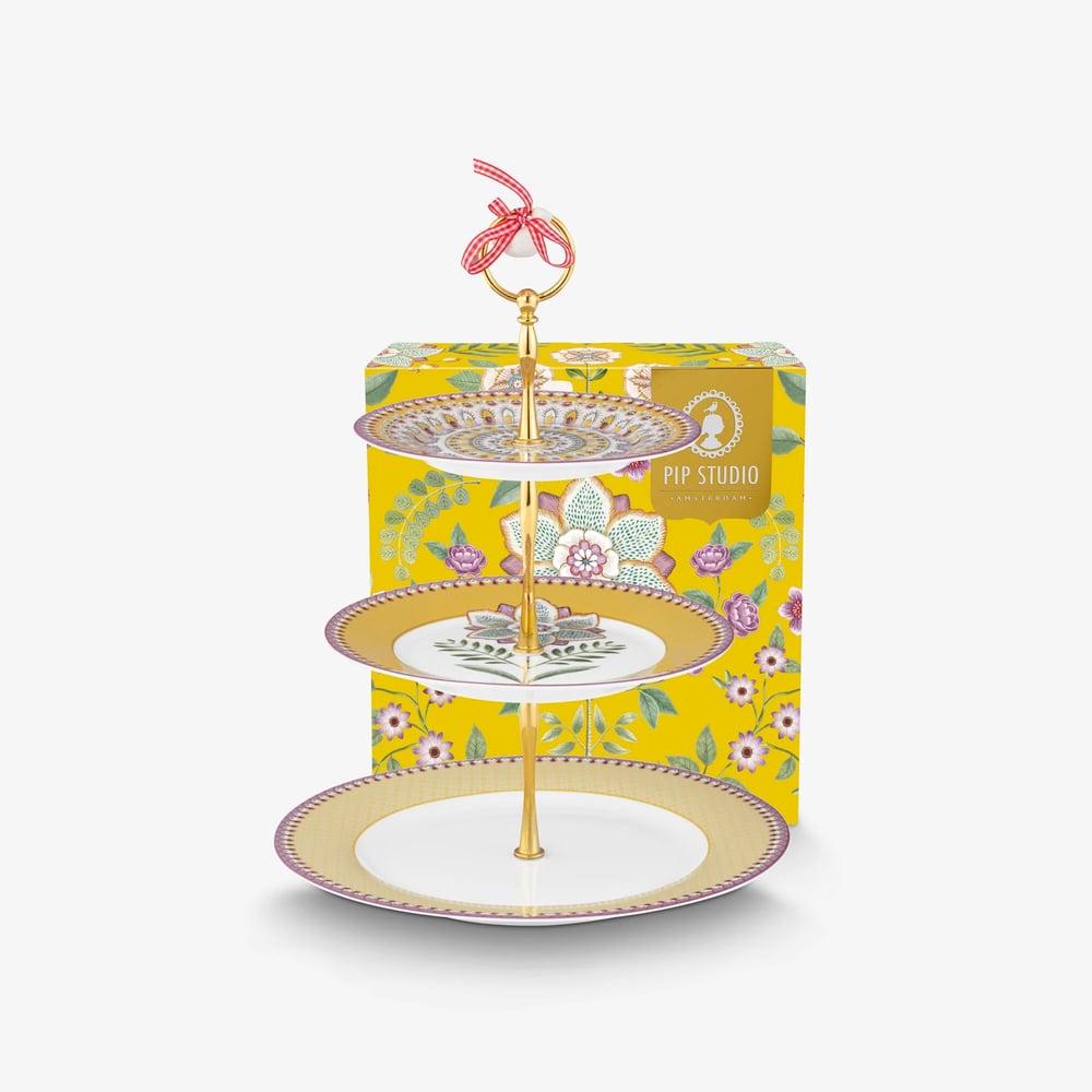 Pip Studio Sarı Porselen Kek Standı 26,5 Cm