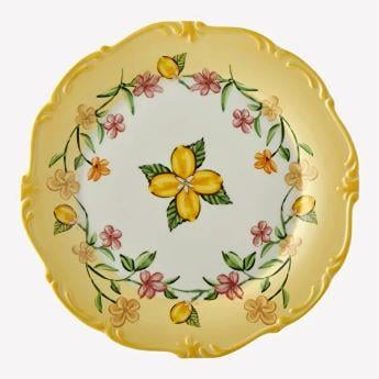 Sarı Porselen Yemek Tabağı 26,5 Cm