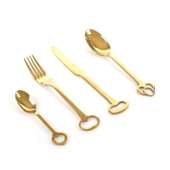 Seletti - Gold Çatal & Bıçak 6 Kişilik Set