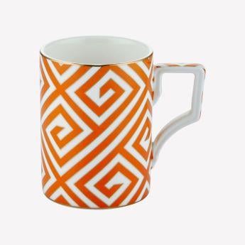 Turuncu Porselen Kupa 300 Ml