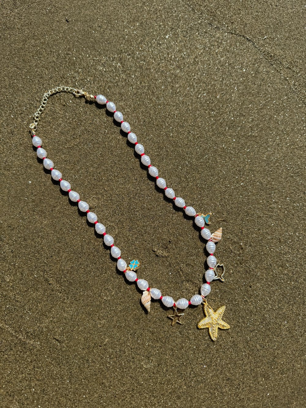 Charmlı Barok İncili Deniz Yıldızı Kolye