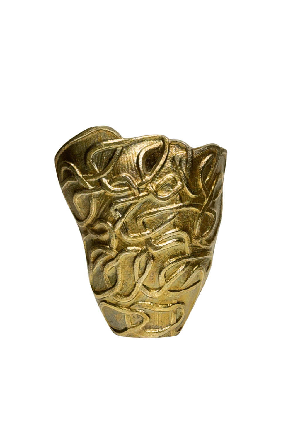 Antik Gold Düğümlü Vazo Büyük Boy