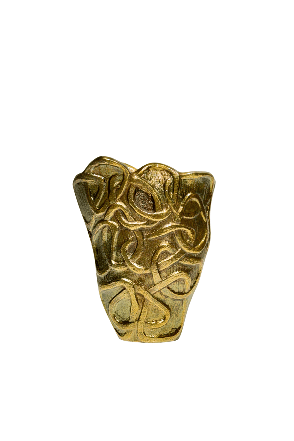 Antik Gold Düğümlü Vazo Küçük Boy