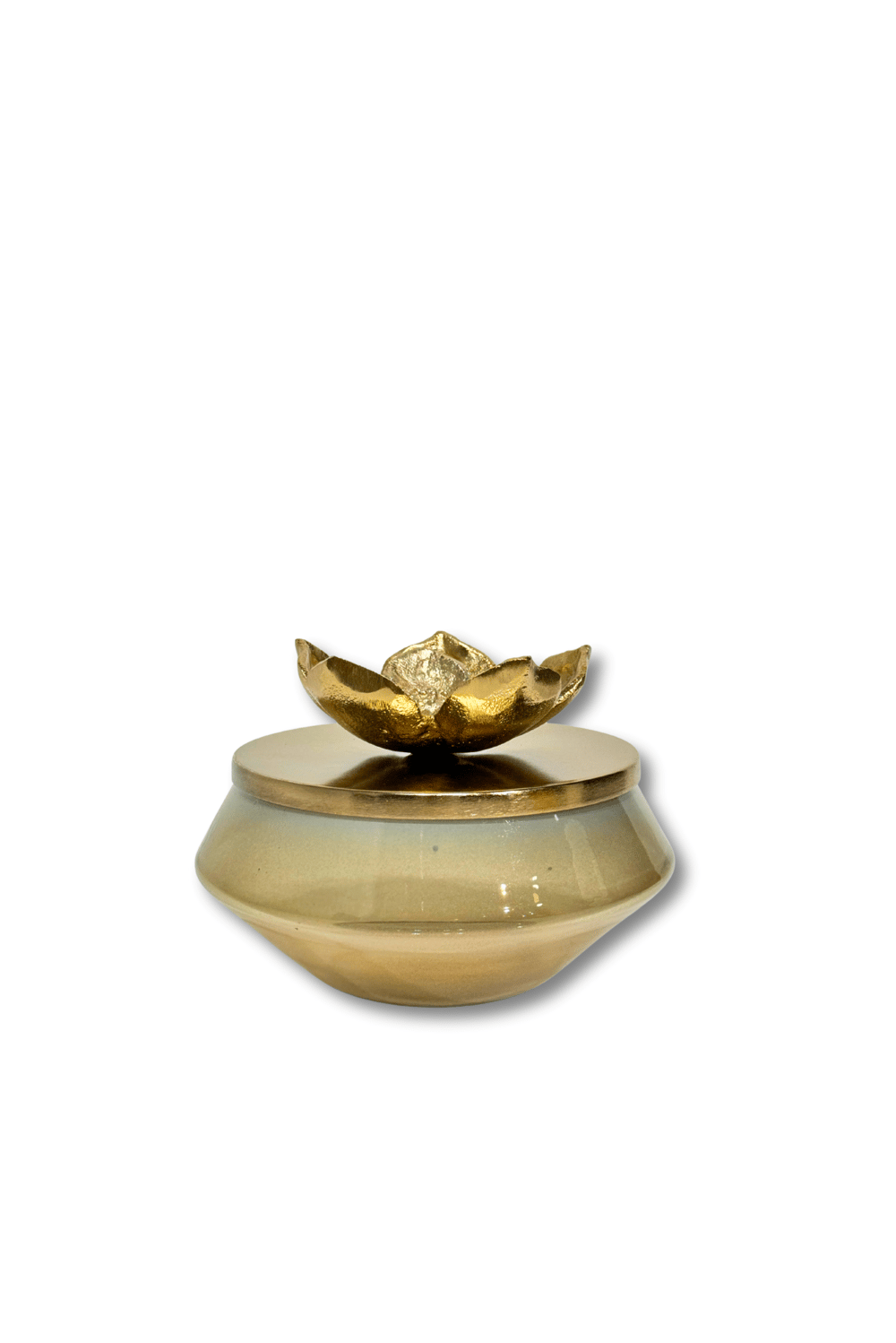 Lotus Çiçekli Kapaklı Küp