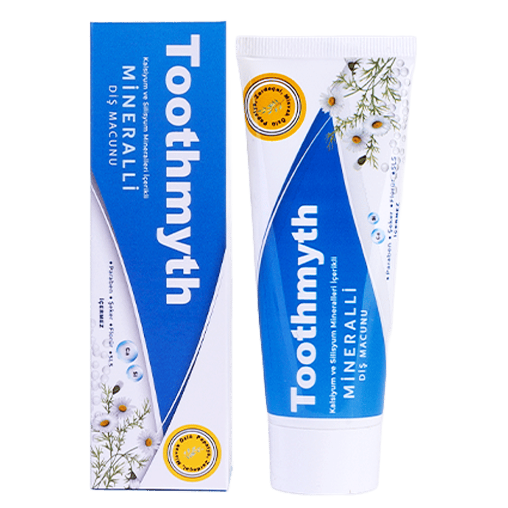 TOOTHMYTH MİNERALLİ DİŞ MACUNU Papatya, Zerdeçal, Misvak özlü 75 ml