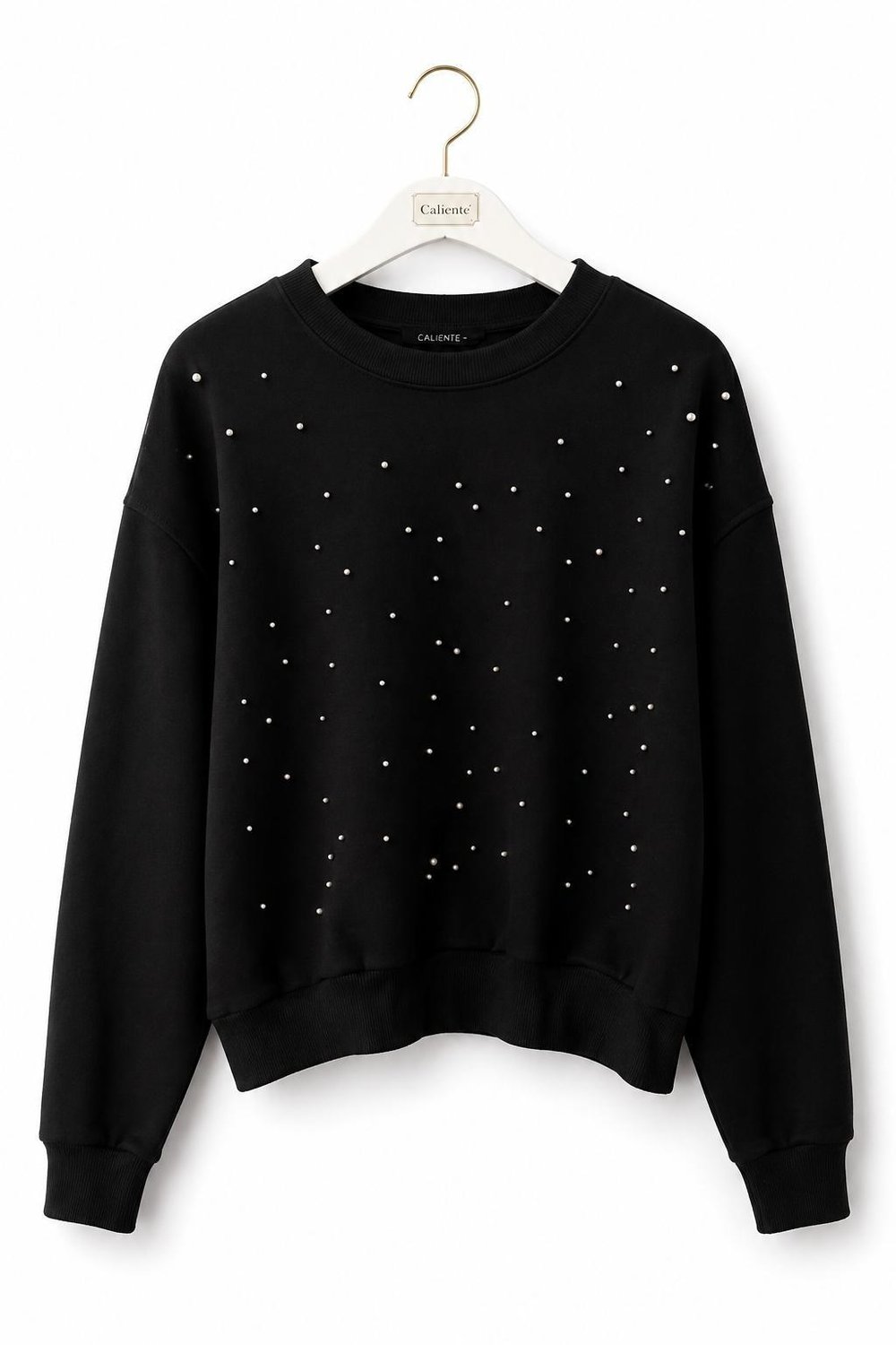 Siyah Taş Detaylı Sweatshirt
