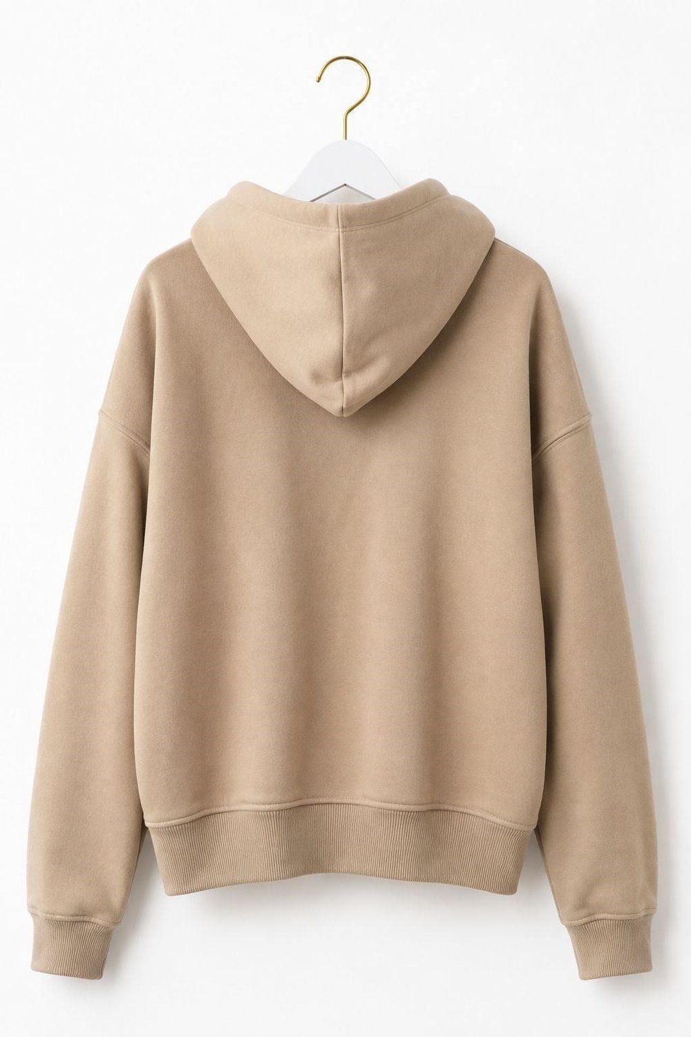 Vizon Fermuarlı Kapüşonlu Sweatshirt