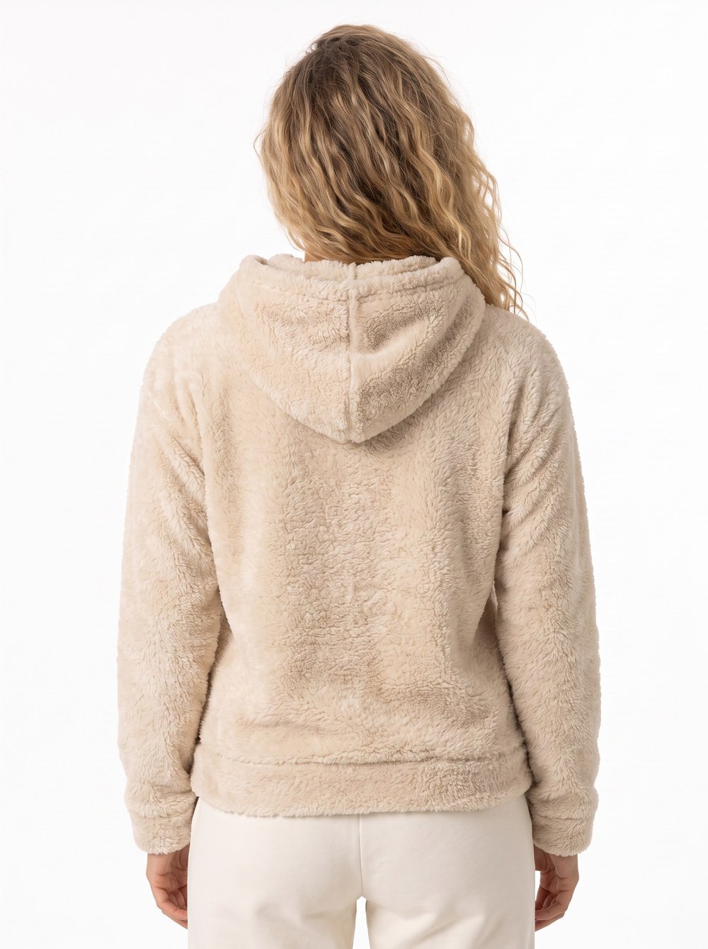 Bej Kapüşonlu Welsoft Sweatshirt
