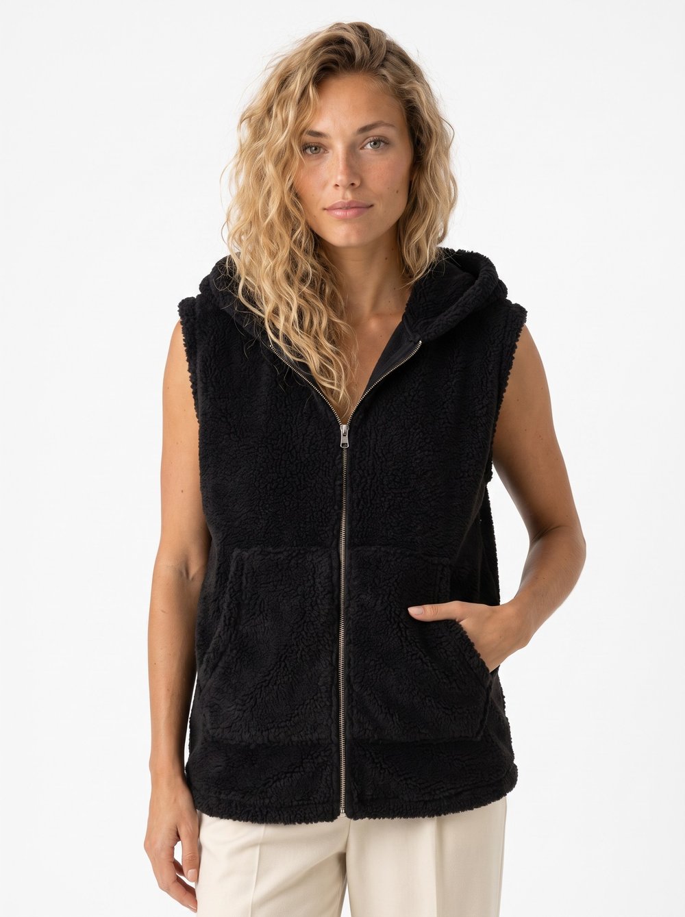 Siyah Kapüşonlu Welsoft Yelek