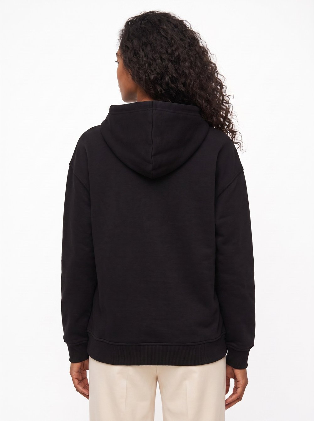 Siyah Oversize Kapüşonlu Sweatshirt