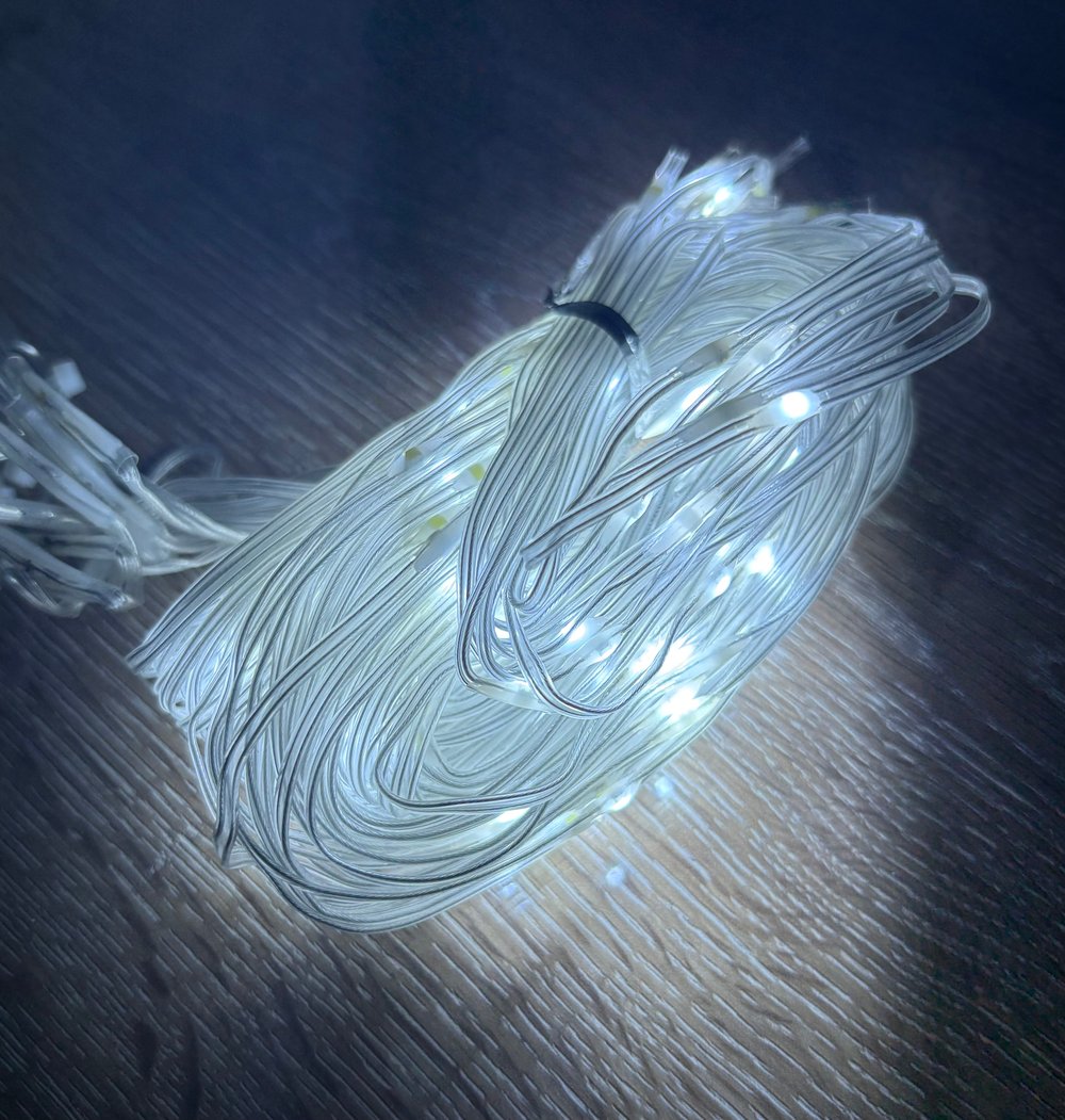 2x2 Perde 192 LED Beyaz Işık - 8 Fonksiyonlu
