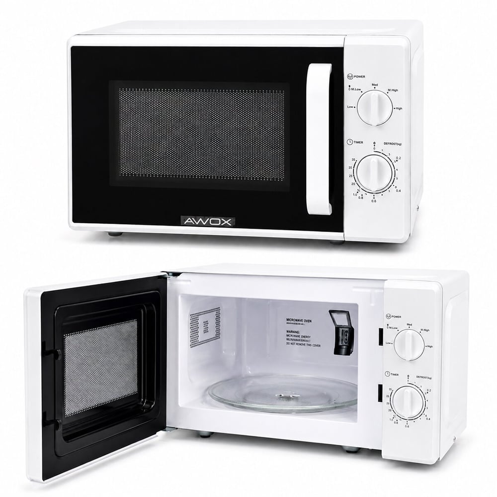 Beyaz Mikrodalga Fırın - Klasik Ön Panel - 20 Litre Kapasite