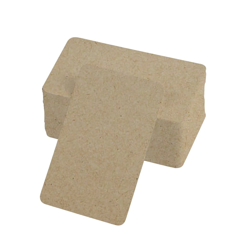 Boş Kelime Kartları 5x8 cm - 50 Adet Oval Kenarlı | Tabu & Not Kartları - Kraft