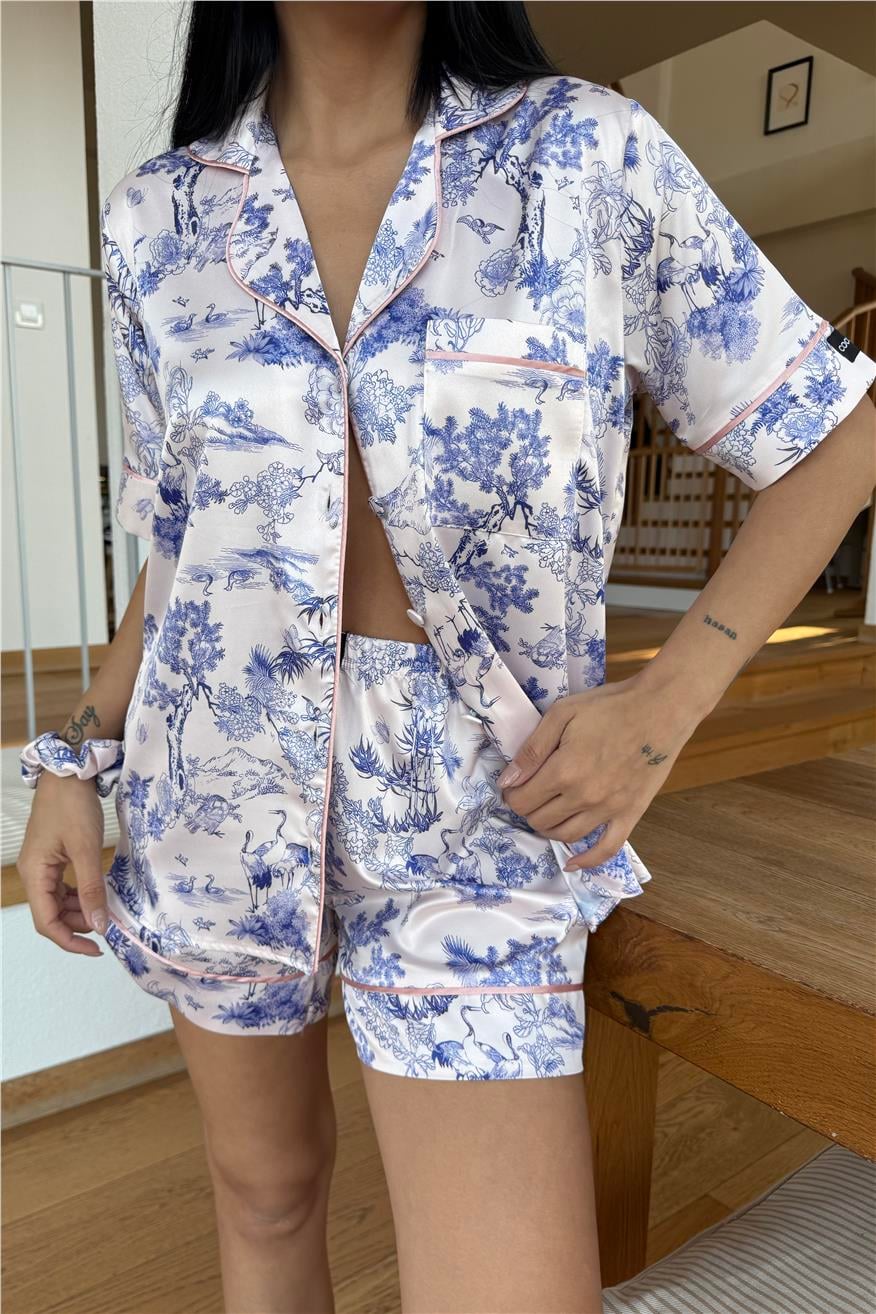 Colori Del Mondo Saten Kısa Pijama Takımı CDM1614