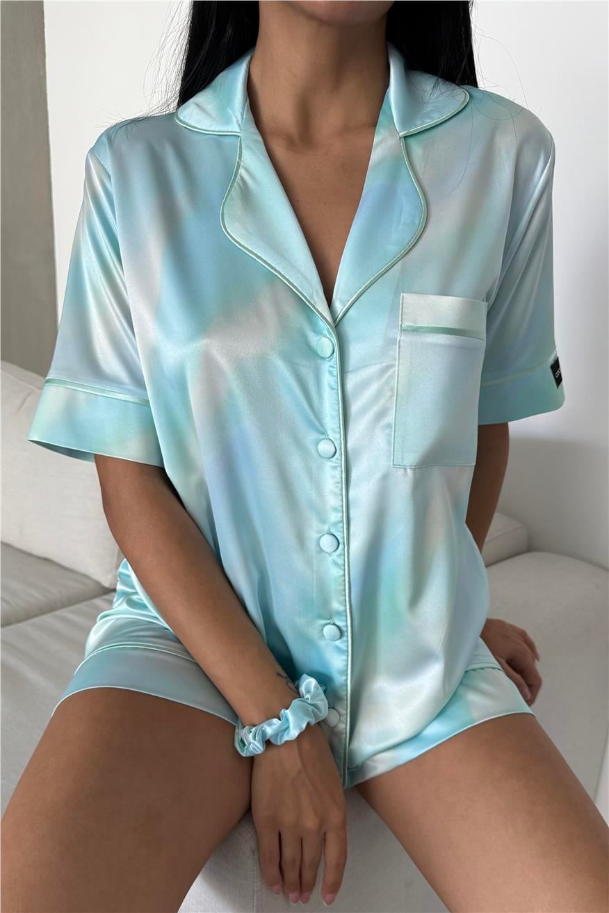 Colori Del Mondo Saten Kısa Pijama Takımı CDM2373