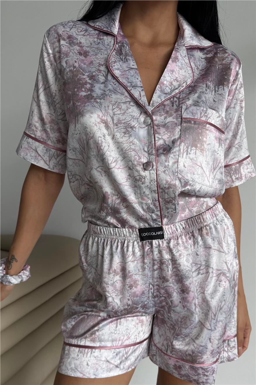 Colori Del Mondo Saten Kısa Pijama Takımı CDM2130