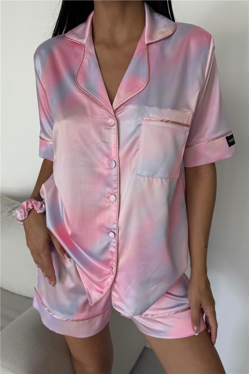 Colori Del Mondo Saten Kısa Pijama Takımı CDM2381