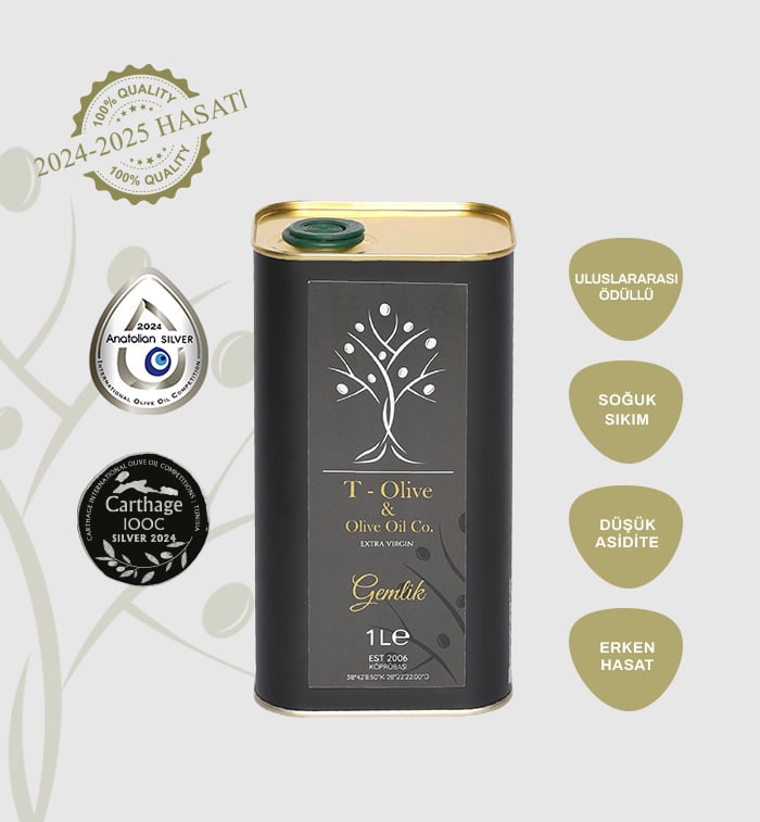 Olgun Hasat Gemlik Natürel Sızma Zeytinyağı 1 L