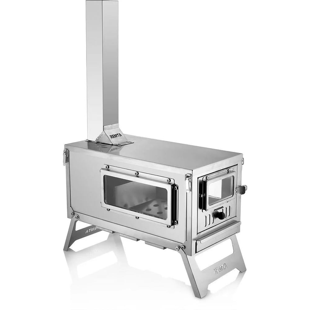 Paslanmaz Çelik Kuzineli Kamp Sobası - KM01