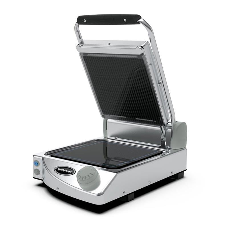 Unox SpidoGlass Tek Taraf Nervürlü Yüzey Seramik Camlı Izgara & Tost Makinesi, Elektrikli SP 010 PR