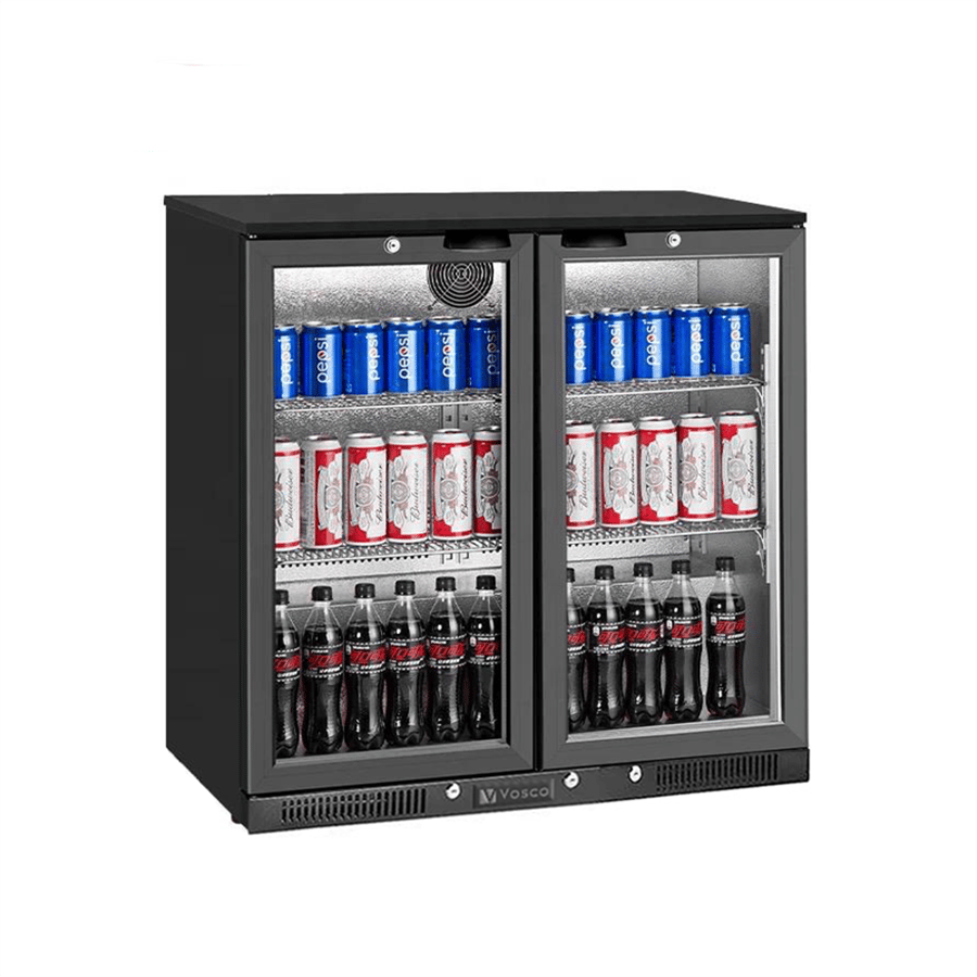 Vosco Bar Altı Şişe Soğutucusu İki Kapak (Siyah) 