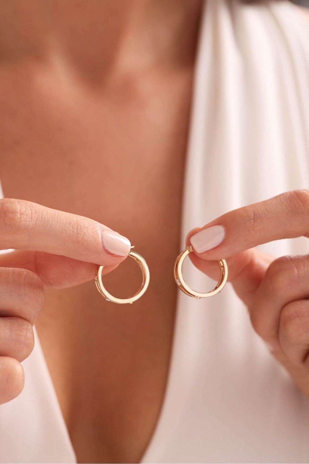 3 Renk Dorika Çift Halka Earring