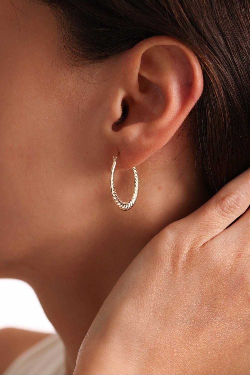 Büyük Moderno Burgu Midye Earring