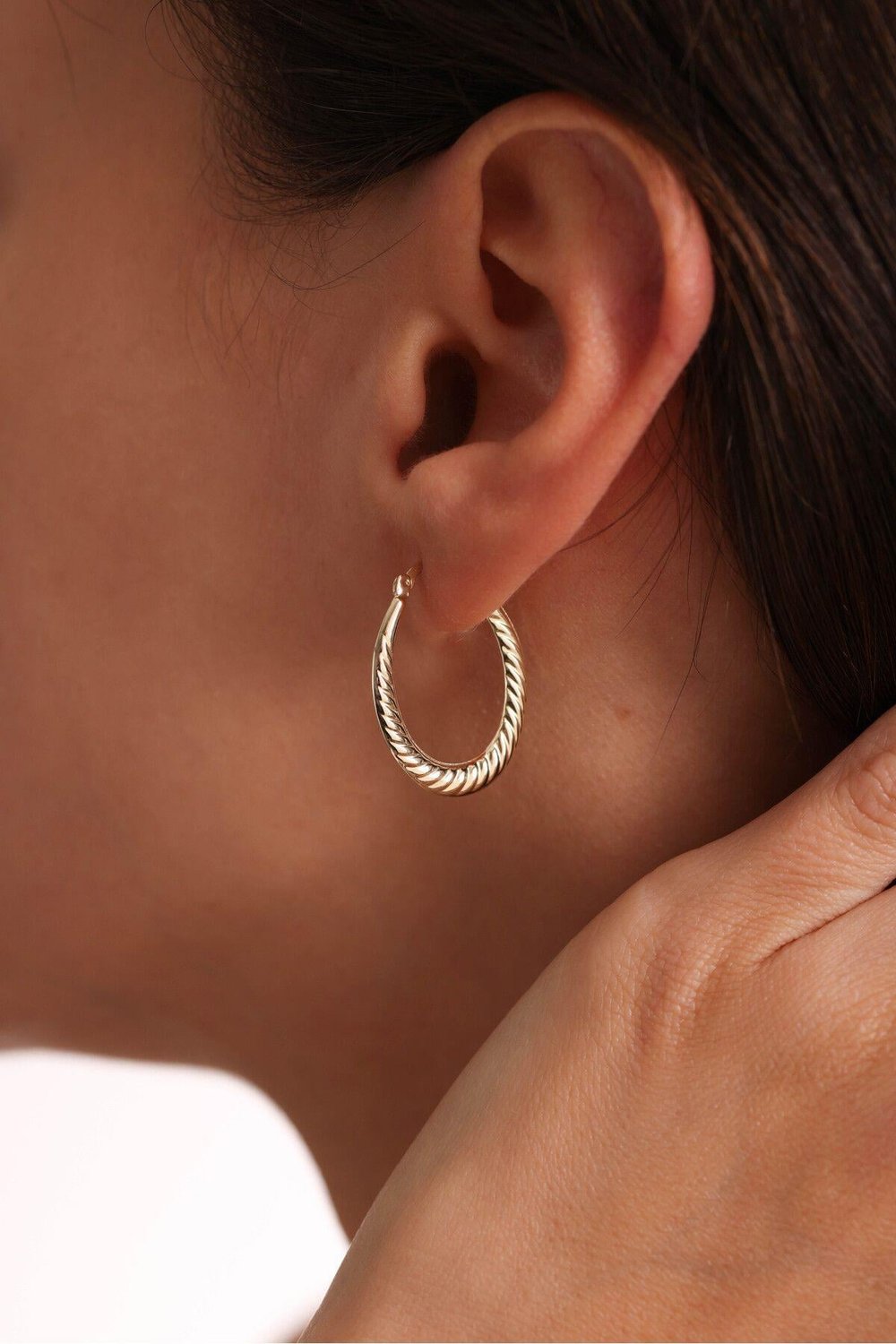 Büyük Moderno Burgu Midye Earring