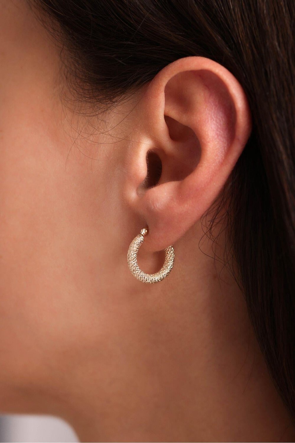 Desenli Halka Earring