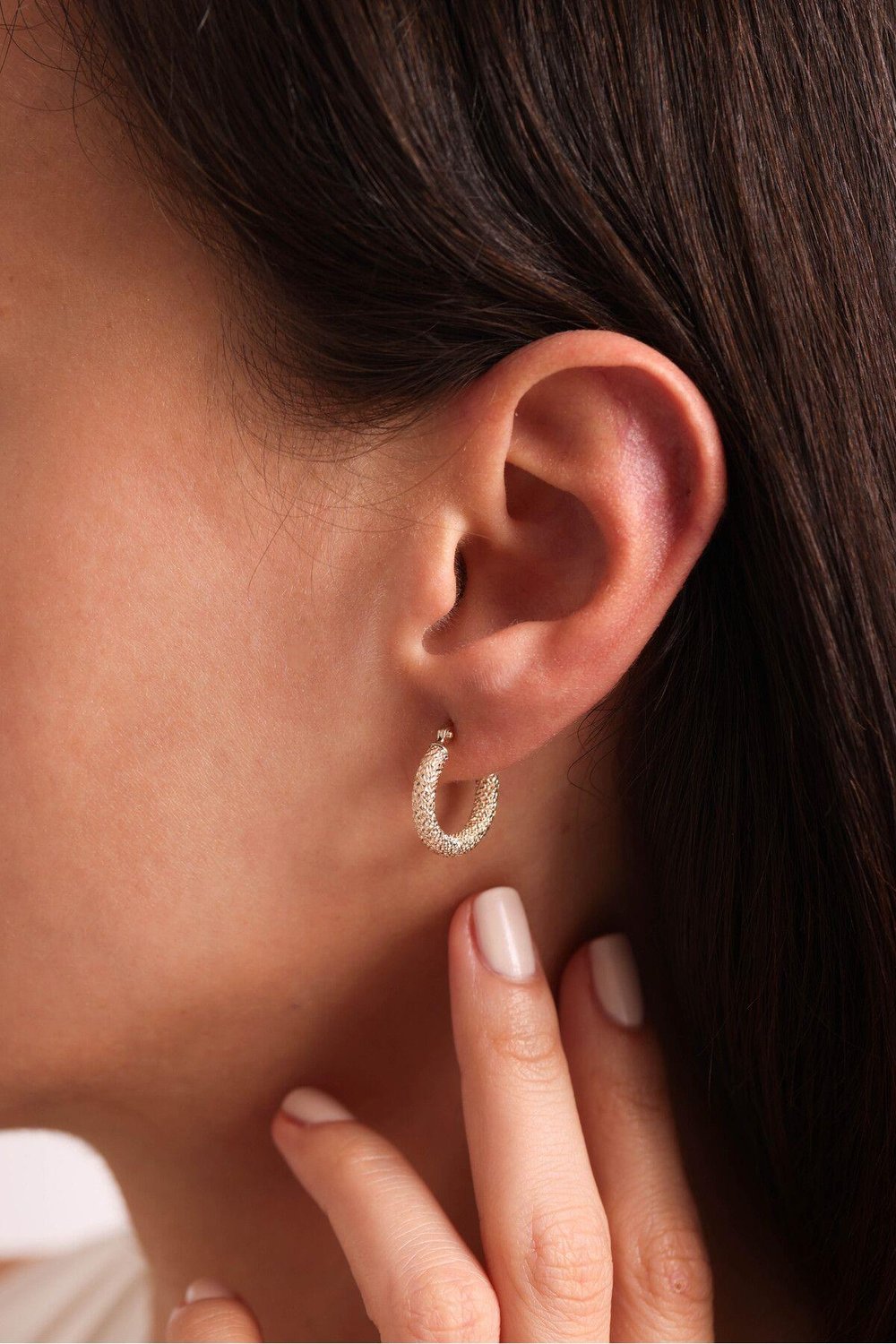 Desenli Halka Earring