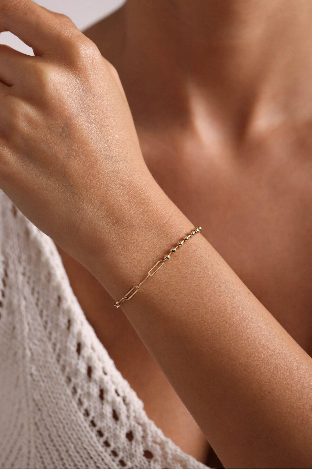 İtalyan Tasarım 3 Charm Uzun Ataş & Top Bracelet