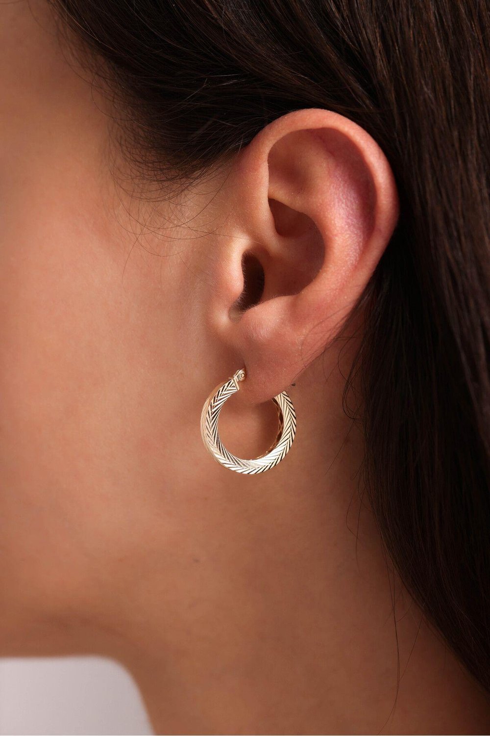 Kılçık Kalemli Halka Earring