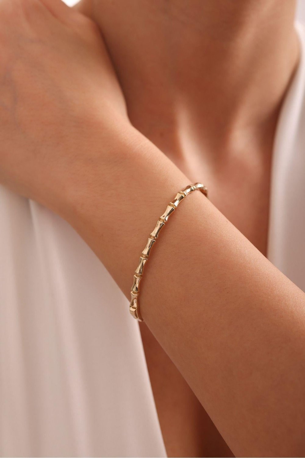 Parlak Cilalı Kemik Model Bangle